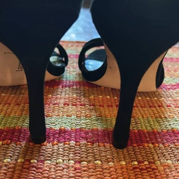 Larroude Annie Sandal in Black Suede - Picture 5 of 9